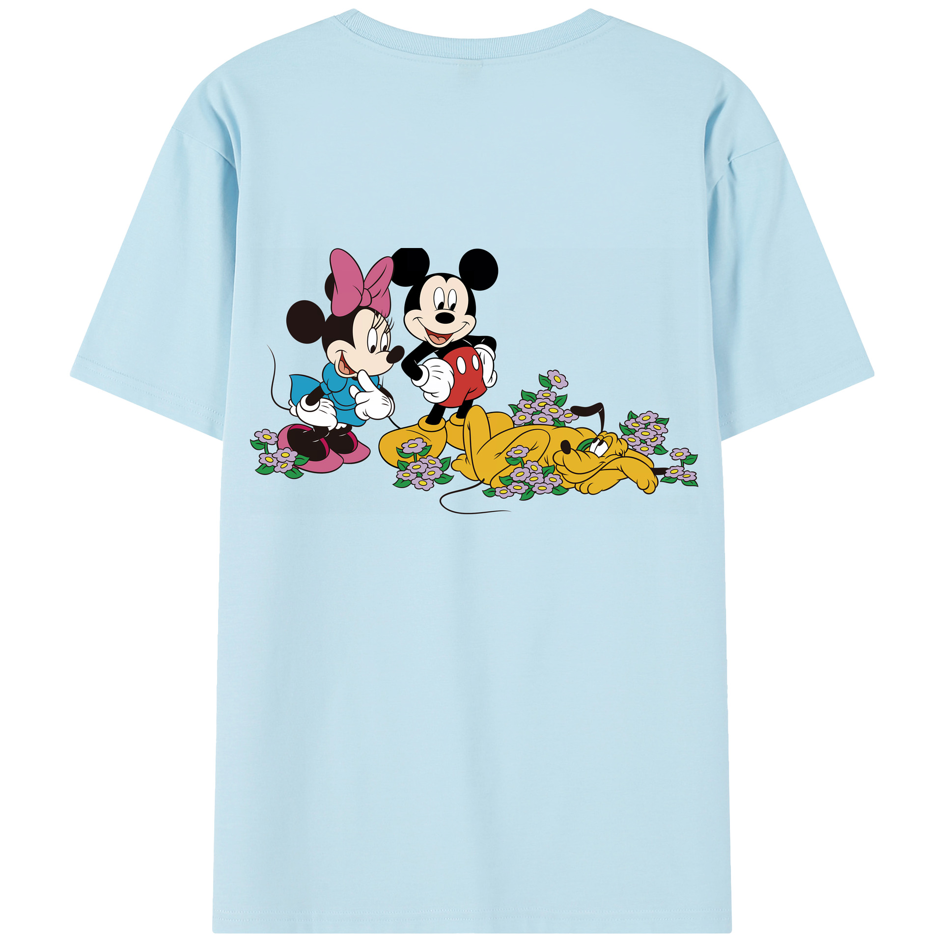 （画像用） ミッキーマウス Mickey Mouse 綿100％半袖Tシャツ（背面プリント）